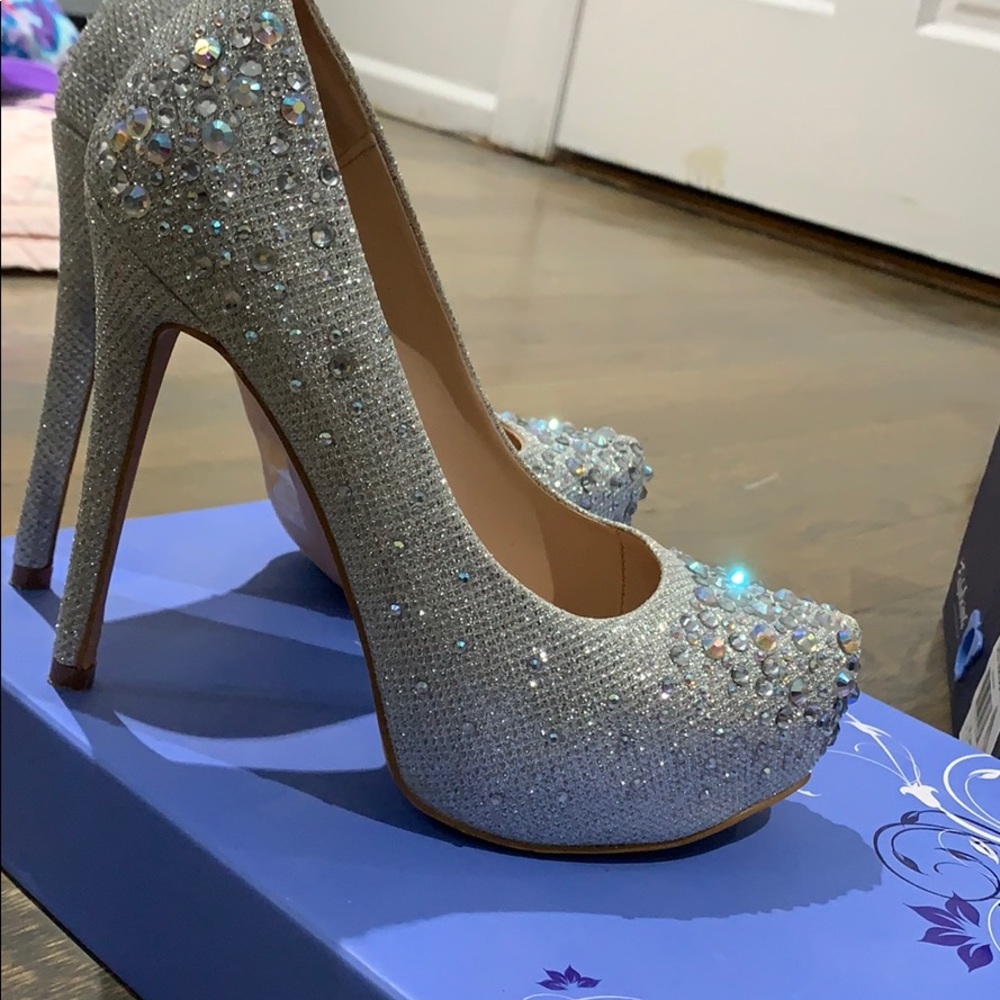 Sparkly platform heels
